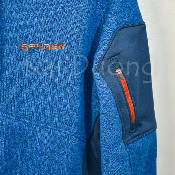 Spyder men full zip jacket in Blue - Picture 8 of 14